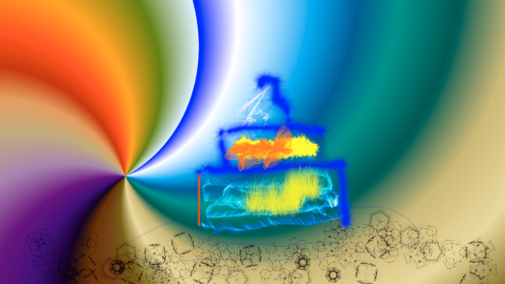 spiral multi colored jello